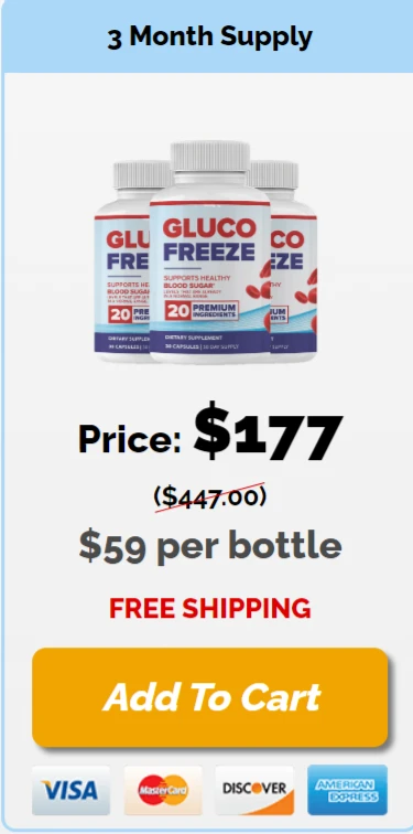 GlucoFreeze  3 Bottles